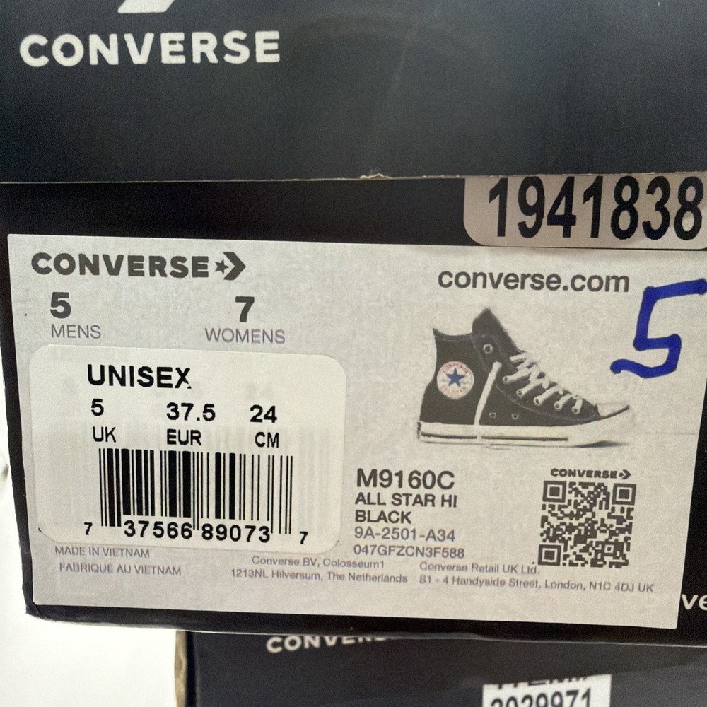 Converse All Star Chuck Taylor High Top Sneakers Unisex Shoes 5 Men, 7 Women's - Picture 12 of 12